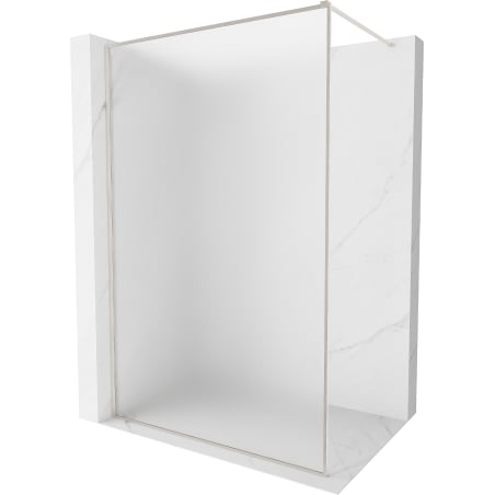 Mexen Kioto-F Duschwand Walk-in mit Rahmen 110 x 202 cm, Frost 8 mm, gebürsteter Nickel - 800-110-104-97-30