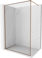 Mexen Kioto-F Duschwand Walk-in mit Rahmen 75 x 202 cm, transparent 8 mm, Roségold - 800-075-104-60-00