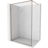 Mexen Kioto-F Duschwand Walk-in mit Rahmen 80 x 202 cm, transparent 8 mm, Roségold - 800-080-104-60-00