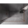 Mexen Kioto-F Duschwand Walk-in mit Rahmen 90 x 202 cm, transparent 8 mm, Roségold - 800-090-104-60-00