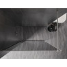 Mexen Kioto-F Duschwand Walk-in mit Rahmen 90 x 202 cm, Graphit 8 mm, gebürsteter Nickel - 800-090-104-97-40