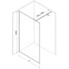 Mexen Kioto-F Duschwand Walk-in mit Rahmen 120 x 202 cm, Graphit 8 mm, gebürstetes Nickel - 800-120-104-97-40