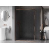 Mexen Kioto-F Walk-In-Duschwand mit Rahmen 150 x 202 cm, transparent 8 mm, Roségold - 800-150-104-60-00