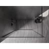 Mexen Kioto-F Duschwand Walk-in mit Rahmen 60 x 202 cm, transparent 8 mm, Gun Metal - 800-060-104-95-00