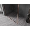 Mexen Kioto-F Duschwand Walk-in mit Rahmen 180 x 202 cm, transparent 8 mm, Roségold - 800-180-104-60-00