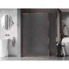Mexen Kioto-F Walk-In-Duschwand mit Rahmen 130 x 202 cm, Frostglas 8 mm, Roségold - 800-130-104-60-30