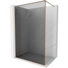Mexen Kioto-F Duschwand Walk-in mit Rahmen 90 x 202 cm, Graphit 8 mm, Roségold - 800-090-104-60-40
