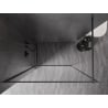 Mexen Kioto-F Duschwand Walk-in mit Rahmen 160 x 202 cm, transparent 8 mm, Gun Metal - 800-160-104-95-00