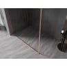 Mexen Kioto-F Duschwand Walk-in mit Rahmen 70 x 202 cm, transparent 8 mm, gebürstetes Kupfer - 800-070-104-65-00