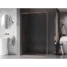 Mexen Kioto-F Duschwand Walk-in mit Rahmen 85 x 202 cm, transparent 8 mm, gebürstetes Kupfer - 800-085-104-65-00