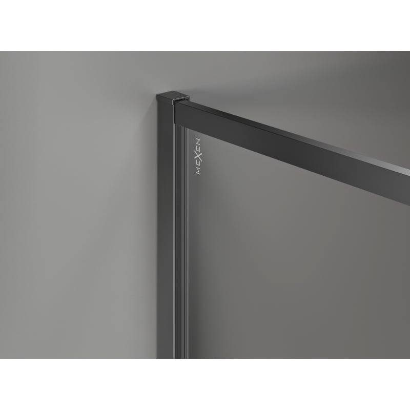 Mexen Kioto-F Duschwand Walk-in mit Rahmen 140 x 202 cm, Graphit 8 mm, Gun Metal - 800-140-104-95-40