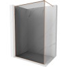Mexen Kioto-F Duschwand Walk-in mit Rahmen 70 x 202 cm, Graphit 8 mm, gebürstetes Kupfer - 800-070-104-65-40