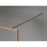 Mexen Kioto-F Duschwand Walk-in mit Rahmen 130 x 202 cm, grafit 8 mm, gebürstetes Kupfer - 800-130-104-65-40