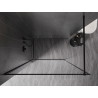 Mexen Kioto-F Duschwand Walk-in mit Rahmen 70 x 202 cm, transparent 8 mm, schwarz - 800-070-104-70-00