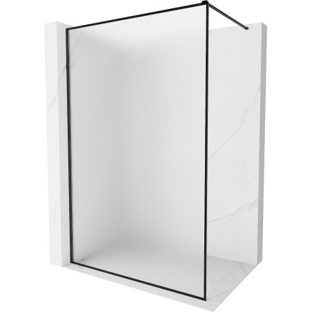 Mexen Kioto-F Duschwand Walk-in mit Rahmen 80 x 202 cm, mattiert 8 mm, schwarz - 800-080-104-70-30