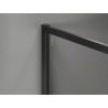 Mexen Kioto-F Duschwand Walk-in mit Rahmen 80 x 202 cm, mattiert 8 mm, schwarz - 800-080-104-70-30