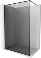 Mexen Kioto-F Duschwand Walk-in mit Rahmen 90 x 202 cm, Graphit 8 mm, schwarz - 800-090-104-70-40