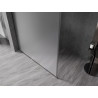 Mexen Kioto-F Duschwand Walk-in mit Rahmen 110 x 202 cm, Frost 8 mm, gebürstetes Gun Grau - 800-110-104-66-30