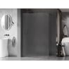 Mexen Kioto-F Duschwand Walk-in mit Rahmen 120 x 202 cm, Mattglas 8 mm, gebürstetes Gun Grey - 800-120-104-66-30