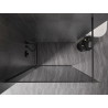 Mexen Kioto-F Duschwand Walk-in mit Rahmen 70 x 202 cm, Grafit 8 mm, Gun Gray gebürstet - 800-070-104-66-40
