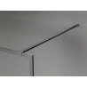Mexen Kioto-F Duschwand Walk-in mit Rahmen 120 x 202 cm, Graphit 8 mm, gebürstetes Gun Gray - 800-120-104-66-40