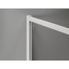 Mexen Kioto-F Duschwand Walk-in mit Rahmen 155 x 90 cm, transparent 8 mm, weiß - 800-155-202-04-20-090