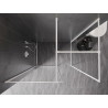 Mexen Kioto-F Duschwand Walk-in mit Rahmen 155 x 100 cm, transparent 8 mm, weiß - 800-155-202-04-20-100