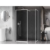 Mexen Kioto-F Duschwand Walk-in mit Rahmen 170 x 120 cm, transparent 8 mm, weiß - 800-170-202-04-20-120