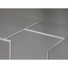 Mexen Kioto-F Duschwand Walk-in mit Rahmen 70 x 70 cm, transparent 8 mm, gebürsteter Nickel - 800-070-202-04-97-070