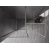 Mexen Kioto-F Duschwand Walk-in mit Rahmen 70 x 70 cm, transparent 8 mm, gebürsteter Nickel - 800-070-202-04-97-070