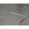 Mexen Kioto-F Walk-in Duschwand mit Rahmen 100 x 80 cm, transparent 8 mm, gebürstetes Gold - 800-100-202-04-55-080