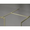 Mexen Kioto-F Duschwand Walk-in mit Rahmen 80 x 80 cm, transparent 8 mm, gebürstet Gold - 800-080-202-04-55-080
