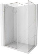 Mexen Kioto-F Duschwand Walk-in mit Rahmen 100 x 70 cm, transparent 8 mm, gebürsteter Nickel - 800-100-202-04-97-070