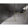 Mexen Kioto-F Duschwand Walk-in mit Rahmen 100 x 85 cm, transparent 8 mm, gebürstetes Gold - 800-100-202-04-55-085