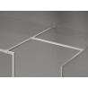 Mexen Kioto-F Duschwand Walk-in mit Rahmen 80 x 75 cm, transparent 8 mm, gebürsteter Nickel - 800-080-202-04-97-075