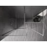 Mexen Kioto-F Duschwand Walk-in mit Rahmen 100 x 90 cm, transparent 8 mm, chrom - 800-100-202-04-00-090