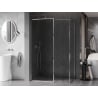 Mexen Kioto-F Duschwand Walk-in mit Rahmen 110 x 100 cm, transparent 8 mm, Chrom - 800-110-202-04-00-100