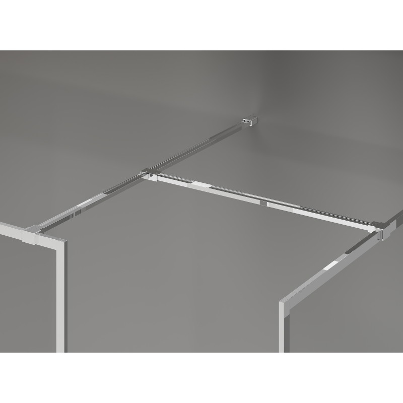 Mexen Kioto-F Duschwand Walk-in mit Rahmen 105 x 80 cm, transparent 8 mm, Chrom - 800-105-202-04-00-080