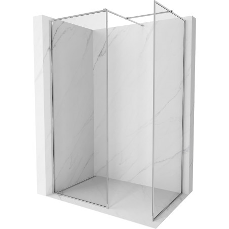 Mexen Kioto-F Duschwand Walk-in mit Rahmen 170 x 110 cm, transparent 8 mm, Chrom - 800-170-202-04-00-110