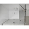 Mexen Lima faltbare Duschkabine 90 x 70 cm, transparent, Chrom + Flat Duschwanne - 856-090-070-01-00-4010