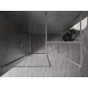 Mexen Kioto-F Duschwand Walk-in mit Rahmen 130 x 90 cm, transparent 8 mm, gebürsteter Nickel - 800-130-202-04-97-090
