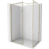 Mexen Kioto-F Duschwand Walk-in mit Rahmen 100 x 80 cm, transparent 8 mm, gold - 800-100-202-04-50-080