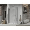 Mexen Lima faltbare Duschkabine 70 x 80 cm, transparent, Chrom + Flat-Duschwanne - 856-070-080-01-00-4010