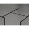 Mexen Kioto-F Duschwand Walk-in mit Rahmen 155 x 70 cm, transparent 8 mm, schwarz - 800-155-202-04-70-070