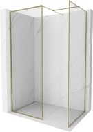 Mexen Kioto-F Duschwand Walk-in mit Rahmen 150 x 90 cm, transparent 8 mm, gold - 800-150-202-04-50-090