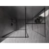 Mexen Kioto-F Duschwand Walk-in mit Rahmen 90 x 80 cm, transparent 8 mm, schwarz - 800-090-202-04-70-080