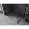 Mexen Kioto-F Duschwand Walk-in mit Rahmen 145 x 80 cm, transparent 8 mm, schwarz - 800-145-202-04-70-080