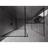 Mexen Kioto-F Duschwand Walk-in mit Rahmen 150 x 80 cm, transparent 8 mm, schwarz - 800-150-202-04-70-080