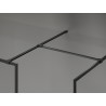 Mexen Kioto-F Duschwand Walk-in mit Rahmen 155 x 80 cm, transparent 8 mm, schwarz - 800-155-202-04-70-080