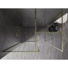 Mexen Kioto-F Duschwand Walk-in mit Rahmen 110 x 105 cm, transparent 8 mm, gold - 800-110-202-04-50-105